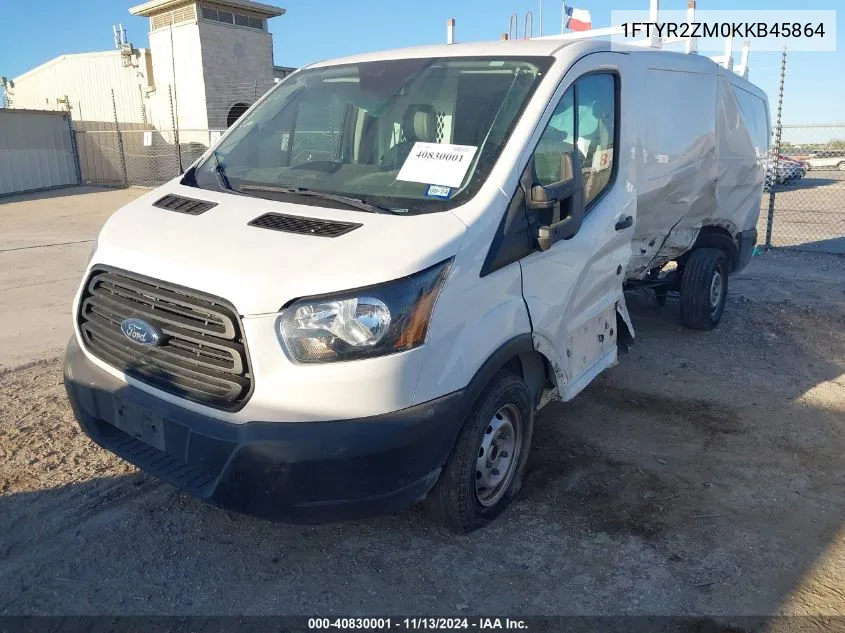 2019 Ford Transit-250 VIN: 1FTYR2ZM0KKB45864 Lot: 40830001