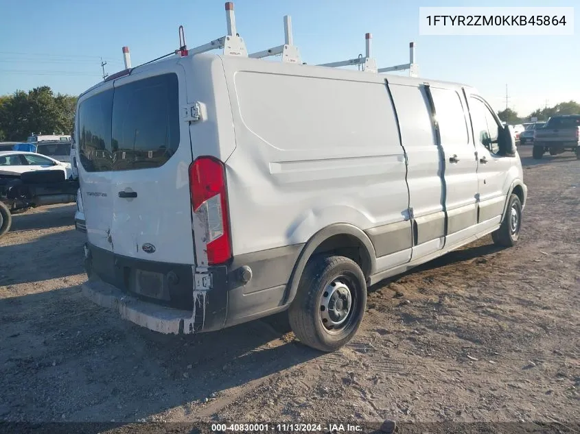 2019 Ford Transit-250 VIN: 1FTYR2ZM0KKB45864 Lot: 40830001