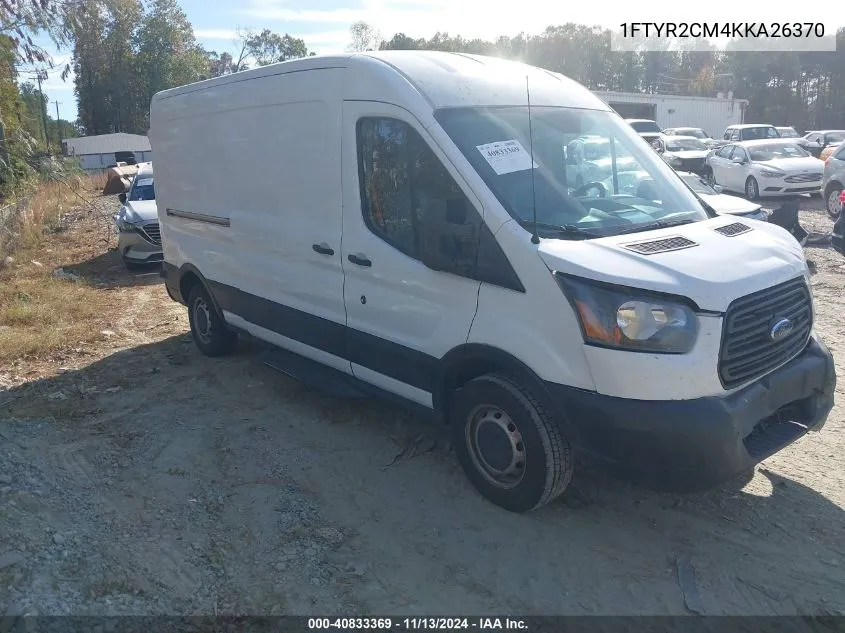 2019 Ford Transit-250 VIN: 1FTYR2CM4KKA26370 Lot: 40833369