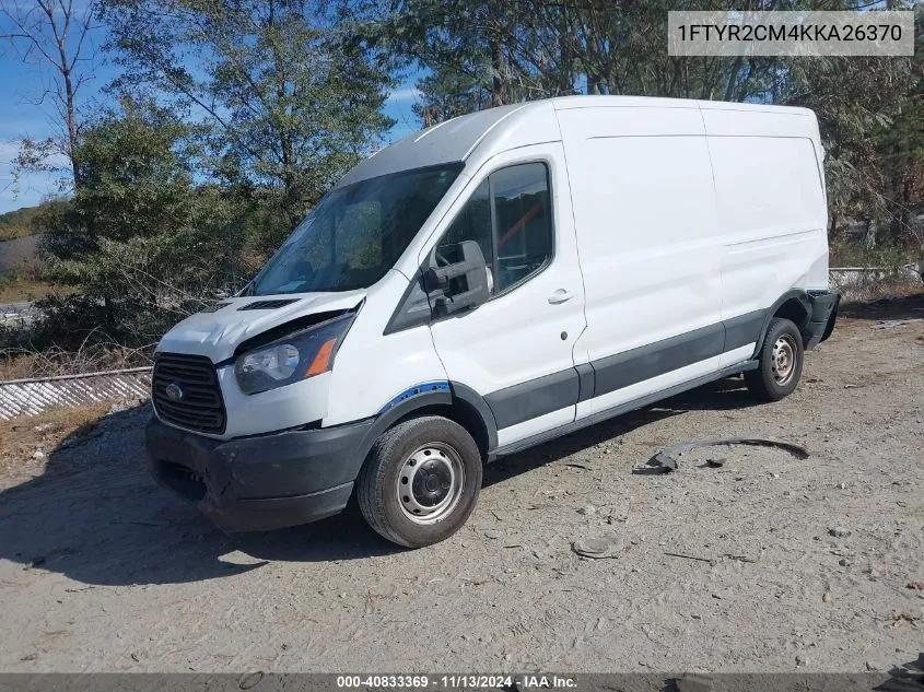 2019 Ford Transit-250 VIN: 1FTYR2CM4KKA26370 Lot: 40833369