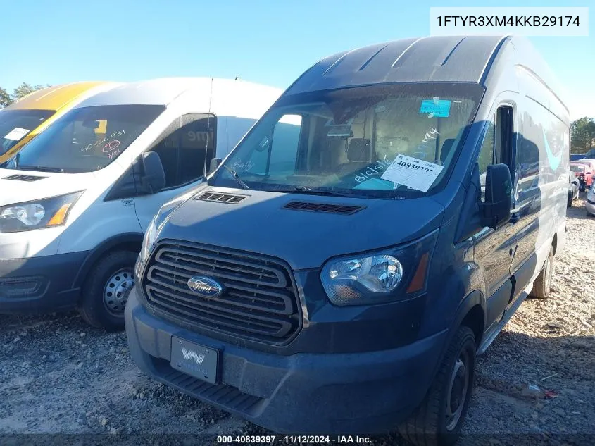 2019 Ford Transit-250 VIN: 1FTYR3XM4KKB29174 Lot: 40839397