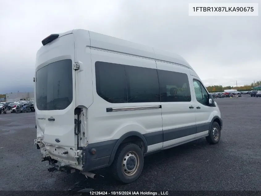 2020 Ford Transit-250 Cargo VIN: 1FTBR1X87LKA90675 Lot: 12126424