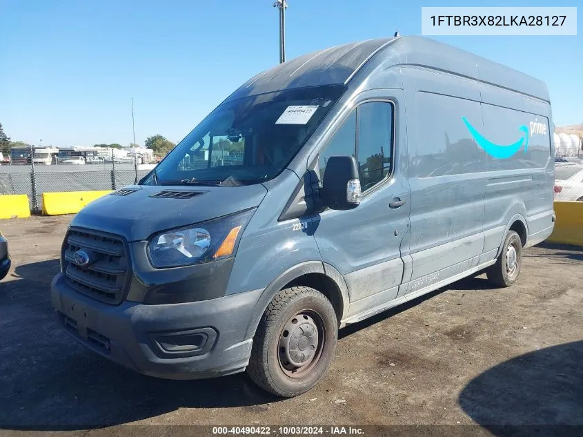 2020 Ford Transit-250 Cargo Van VIN: 1FTBR3X82LKA28127 Lot: 40490422