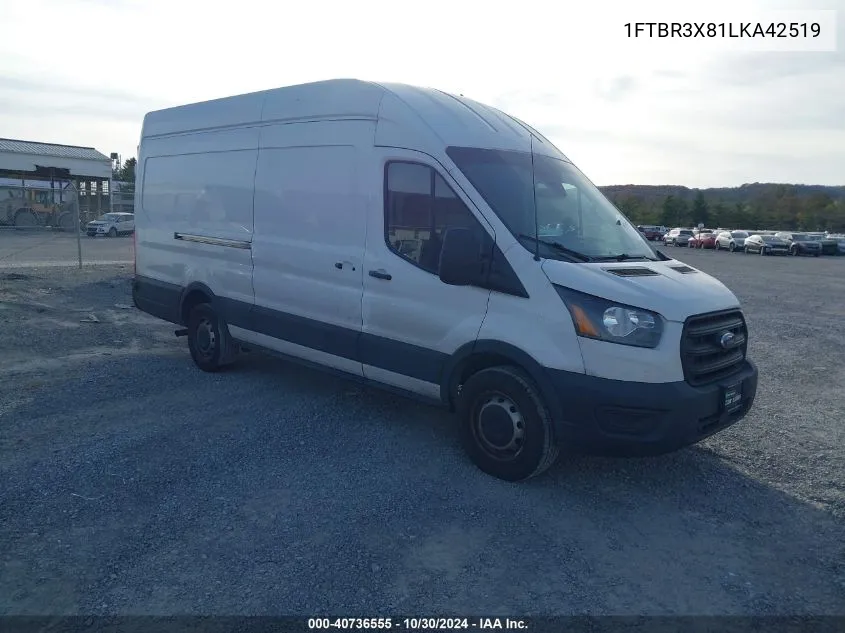 2020 Ford Transit-250 Cargo Van VIN: 1FTBR3X81LKA42519 Lot: 40736555