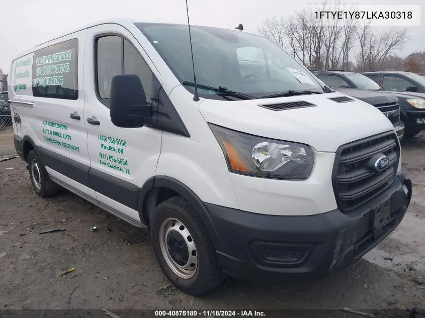 2020 Ford Transit-150 Cargo Van VIN: 1FTYE1Y87LKA30318 Lot: 40875180