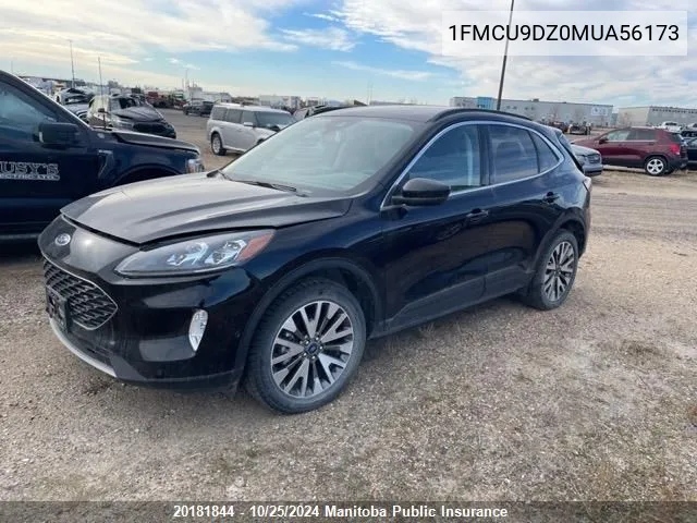 2021 Ford Escape Titanium Hybrid VIN: 1FMCU9DZ0MUA56173 Lot: 20181844