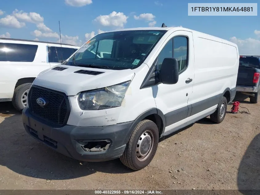 1FTBR1Y81MKA64881 2021 Ford Transit-250