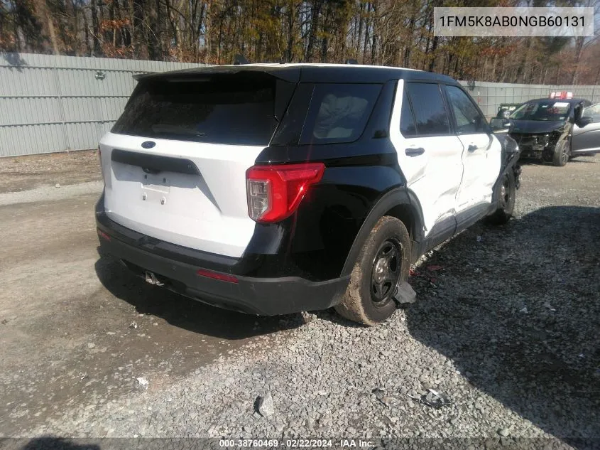 2022 Ford Police Interceptor Utility VIN: 1FM5K8AB0NGB60131 Lot: 38760469