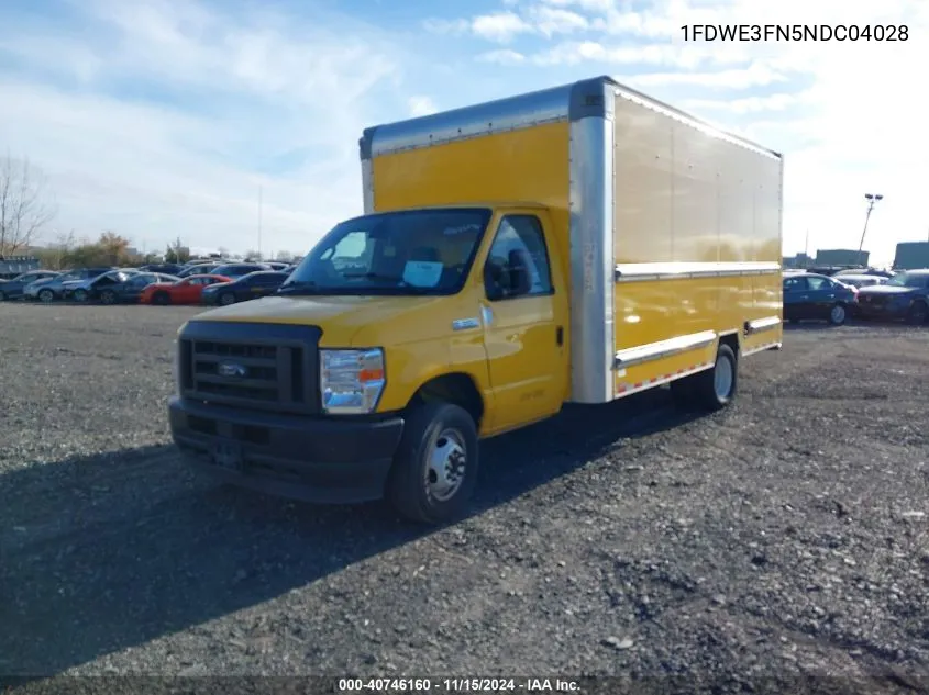 2022 Ford E-350 Cutaway VIN: 1FDWE3FN5NDC04028 Lot: 40746160