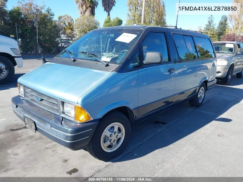 1990 Ford Aerostar VIN: 1FMDA41X6LZB78850 Lot: 40786155