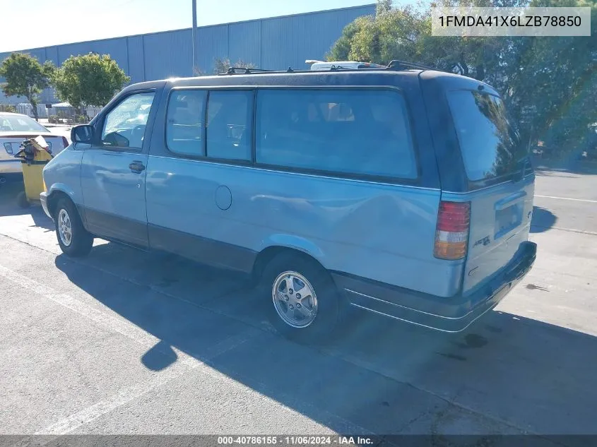 1990 Ford Aerostar VIN: 1FMDA41X6LZB78850 Lot: 40786155