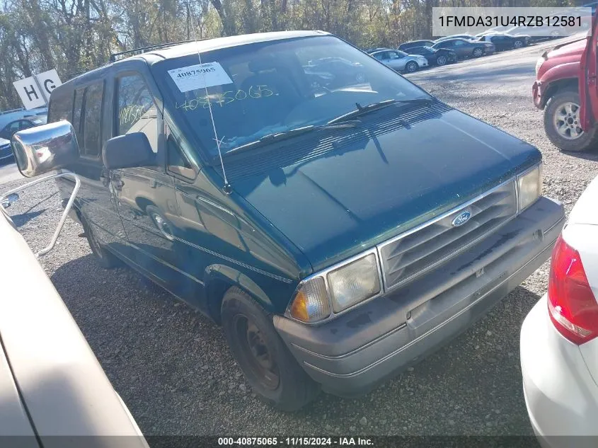 1994 Ford Aerostar VIN: 1FMDA31U4RZB12581 Lot: 40875065