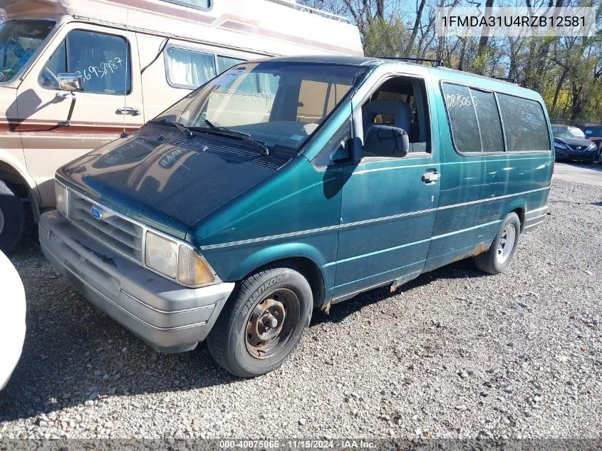 1994 Ford Aerostar VIN: 1FMDA31U4RZB12581 Lot: 40875065