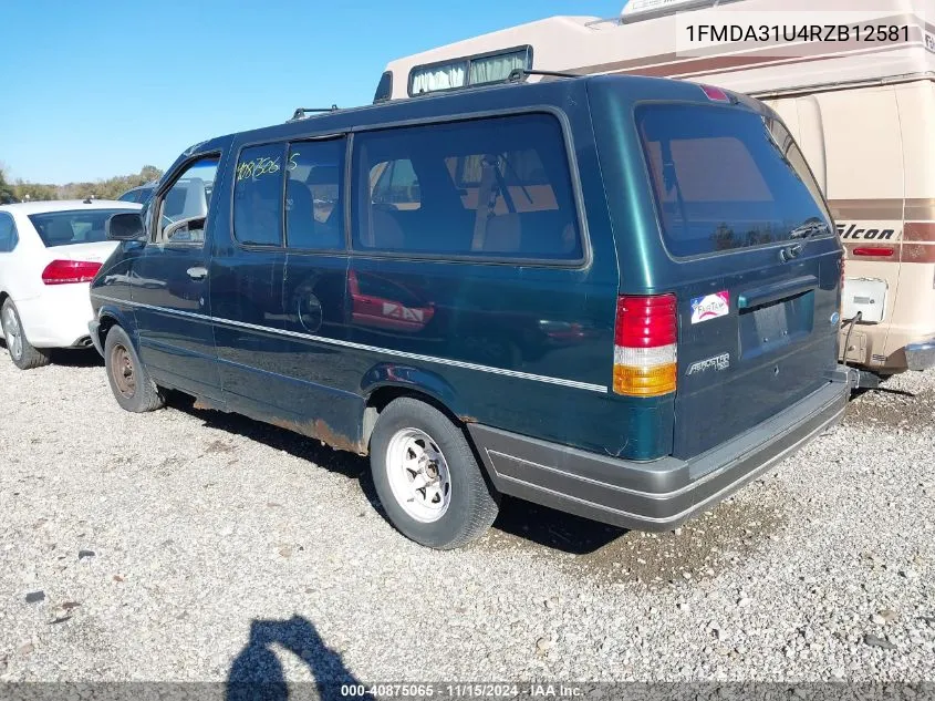 1994 Ford Aerostar VIN: 1FMDA31U4RZB12581 Lot: 40875065