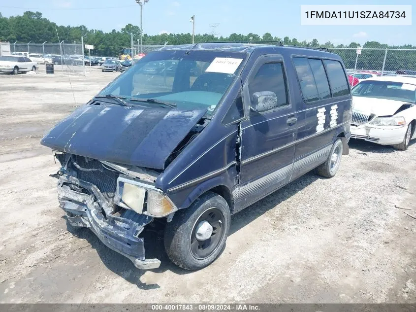 1995 Ford Aerostar VIN: 1FMDA11U1SZA84734 Lot: 40017843