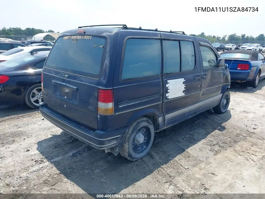 1995 Ford Aerostar VIN: 1FMDA11U1SZA84734 Lot: 40017843