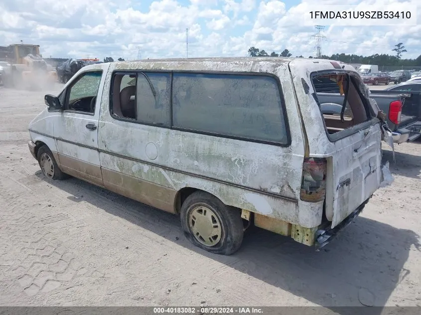 1995 Ford Aerostar VIN: 1FMDA31U9SZB53410 Lot: 40183082