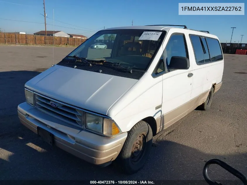 1995 Ford Aerostar VIN: 1FMDA41XXSZA22762 Lot: 40472376