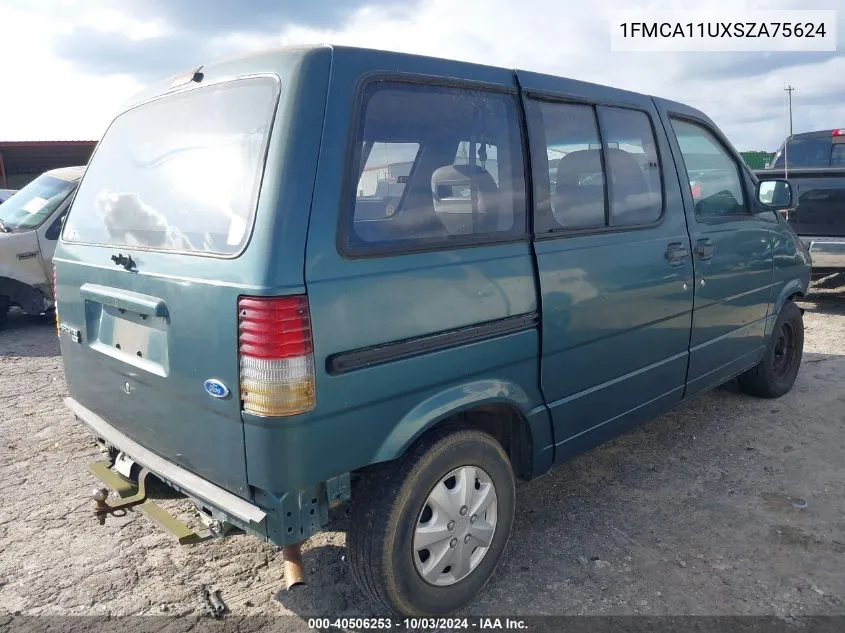 1995 Ford Aerostar VIN: 1FMCA11UXSZA75624 Lot: 40506253