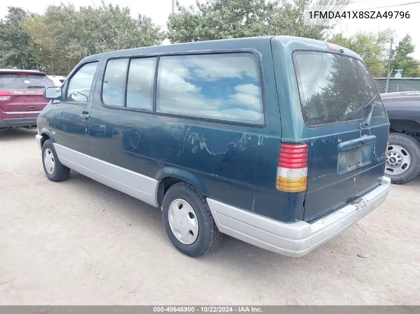 1995 Ford Aerostar VIN: 1FMDA41X8SZA49796 Lot: 40646900