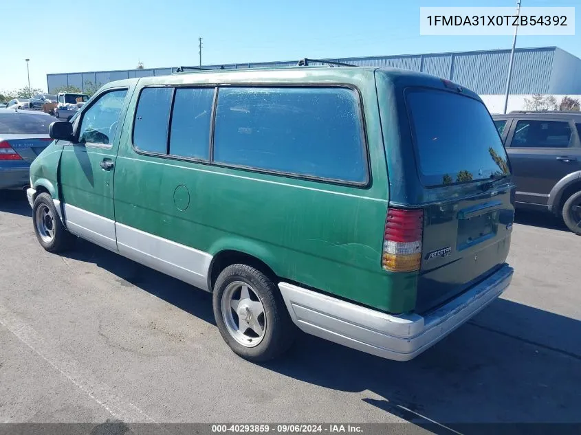 1996 Ford Aerostar VIN: 1FMDA31X0TZB54392 Lot: 40293859