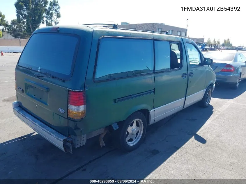 1996 Ford Aerostar VIN: 1FMDA31X0TZB54392 Lot: 40293859