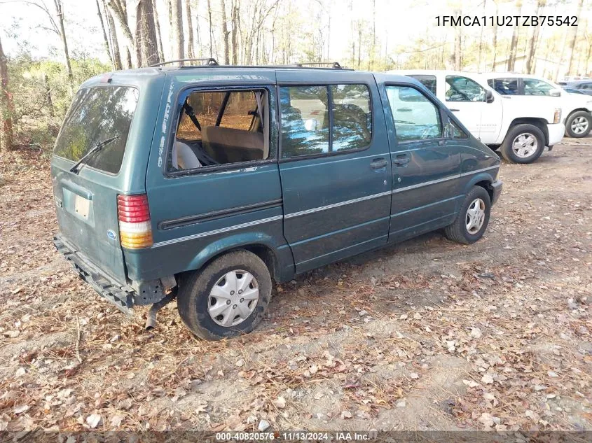 1996 Ford Aerostar VIN: 1FMCA11U2TZB75542 Lot: 40820576