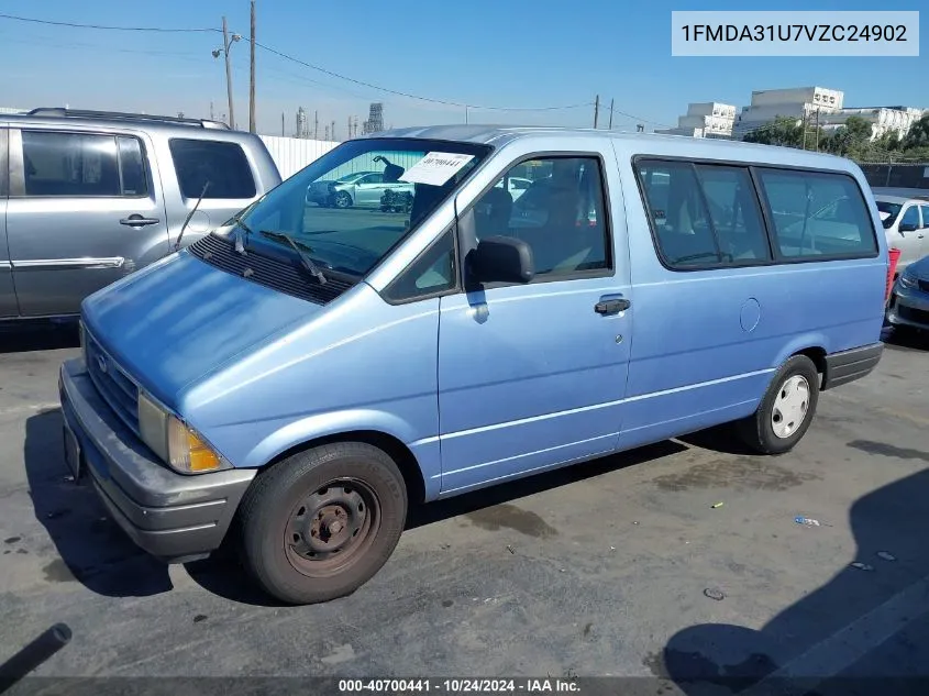 1997 Ford Aerostar Xlt VIN: 1FMDA31U7VZC24902 Lot: 40700441