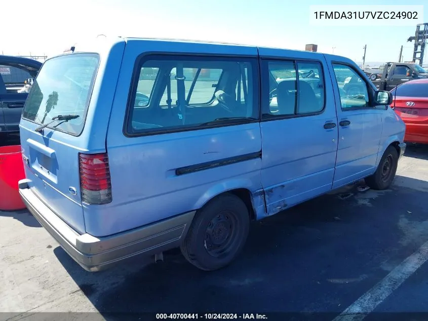 1997 Ford Aerostar Xlt VIN: 1FMDA31U7VZC24902 Lot: 40700441