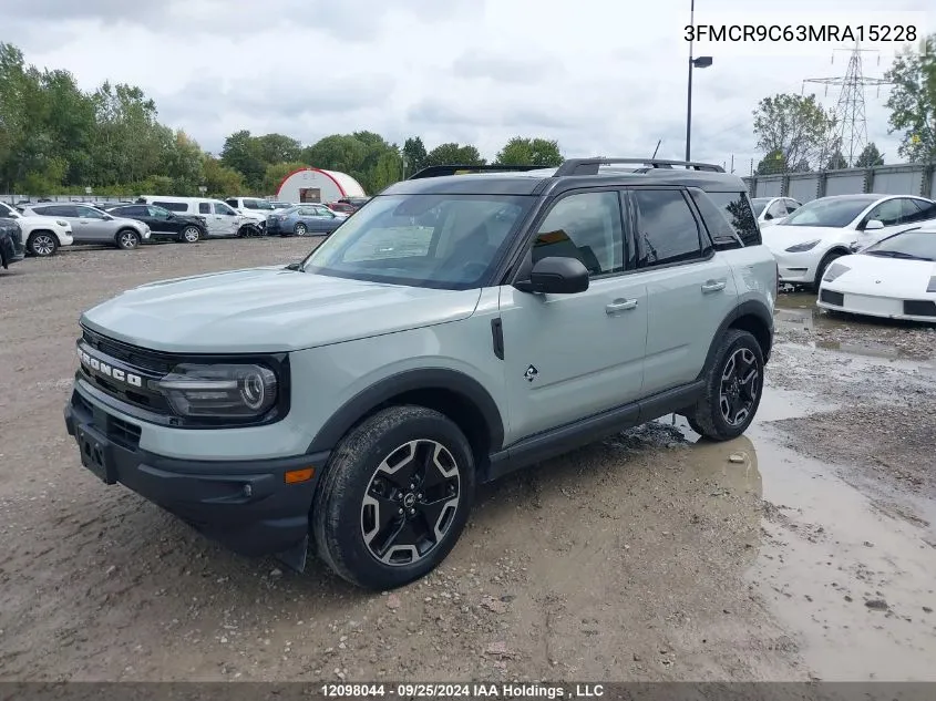 2021 Ford Bronco Sport Outer Banks VIN: 3FMCR9C63MRA15228 Lot: 12098044