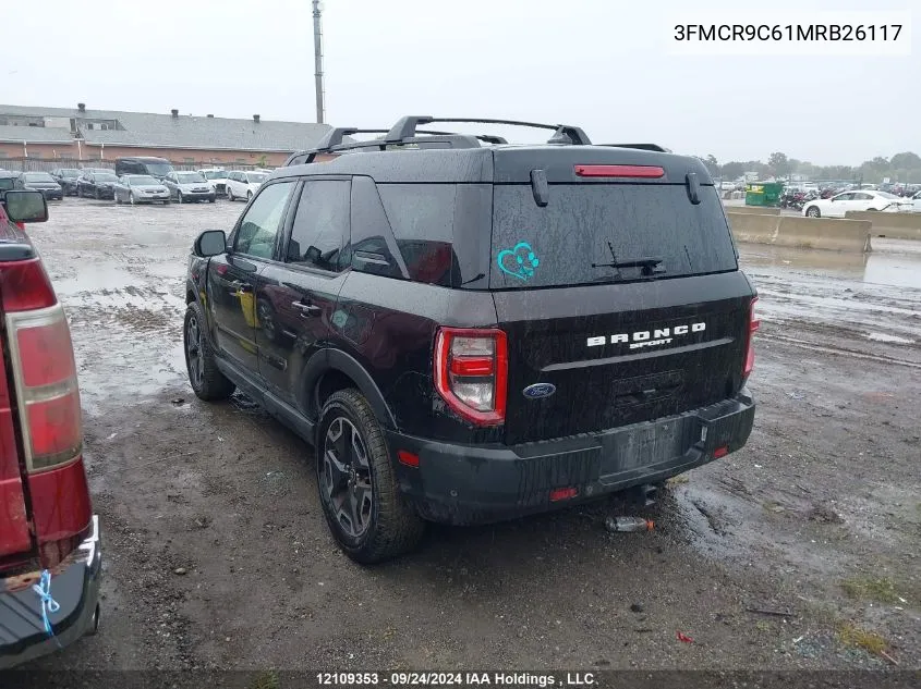 3FMCR9C61MRB26117 2021 Ford Bronco Sport Outer Banks