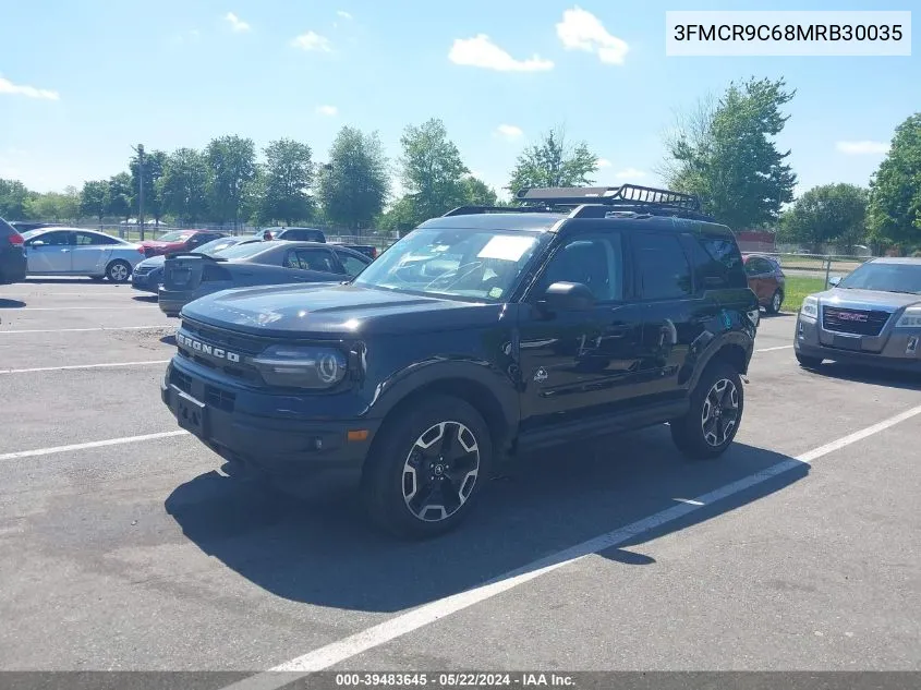 2021 Ford Bronco Sport Outer Banks VIN: 3FMCR9C68MRB30035 Lot: 39483645