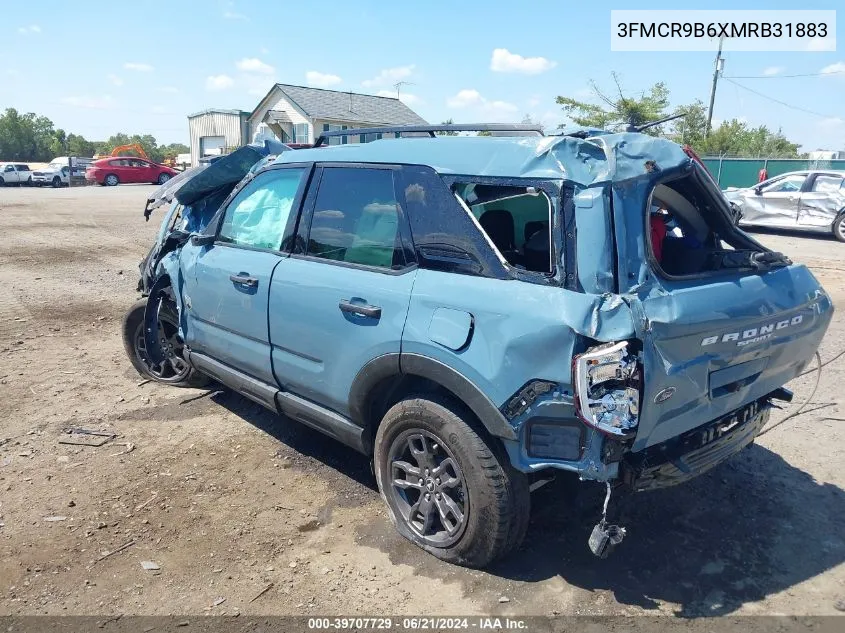 2021 Ford Bronco Sport Big Bend VIN: 3FMCR9B6XMRB31883 Lot: 39707729