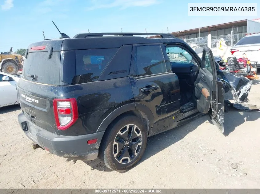 2021 Ford Bronco Sport Outer Banks VIN: 3FMCR9C69MRA46385 Lot: 39712571