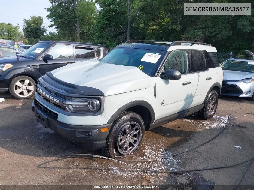 2021 Ford Bronco Sport Big Bend VIN: 3FMCR9B61MRA35527 Lot: 39952769