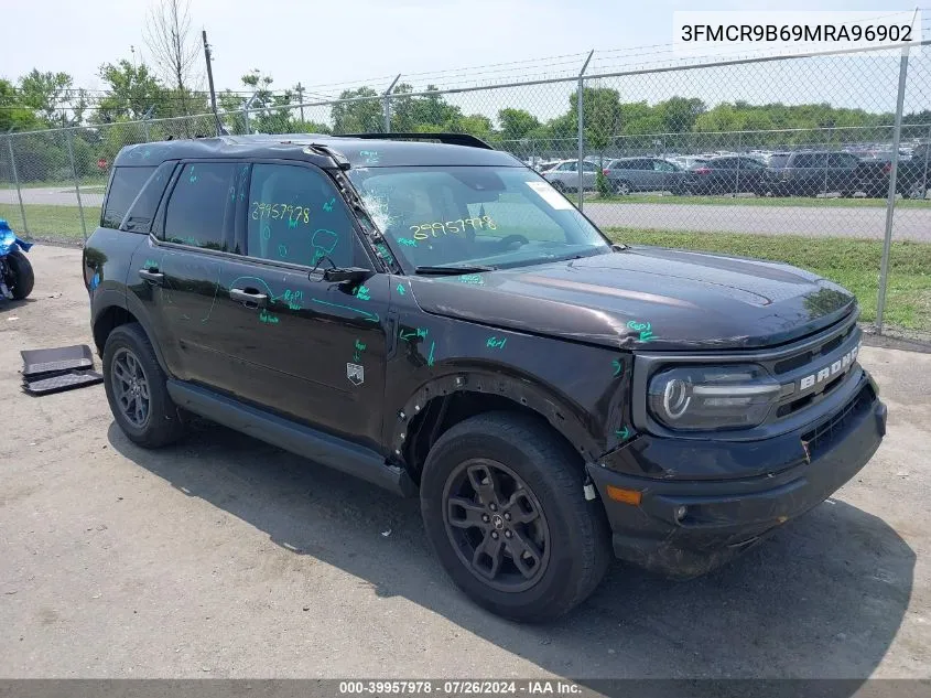 2021 Ford Bronco Sport Big Bend VIN: 3FMCR9B69MRA96902 Lot: 39957978