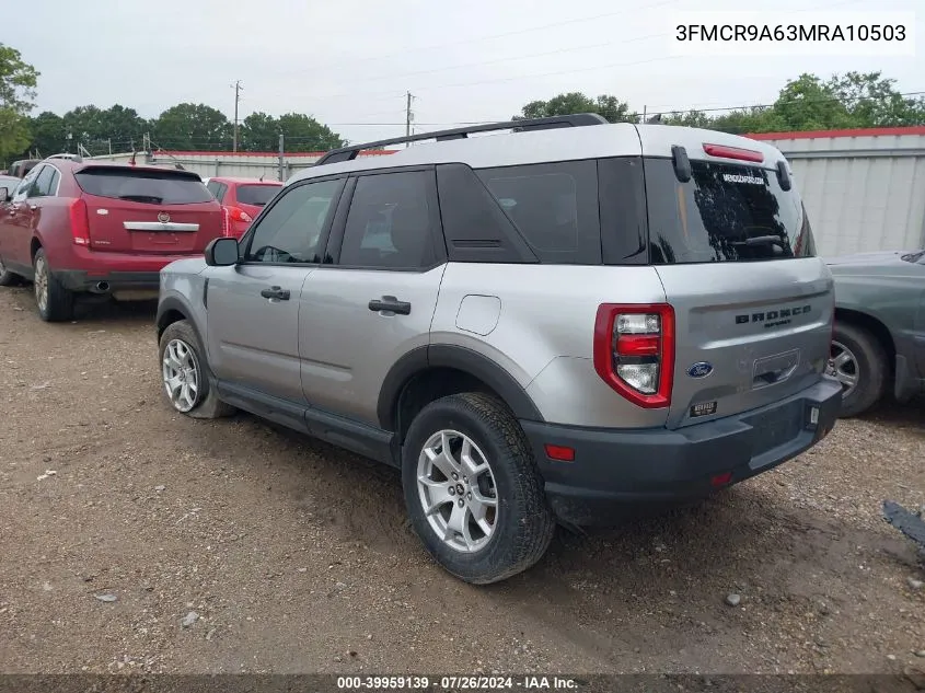 2021 Ford Bronco Sport VIN: 3FMCR9A63MRA10503 Lot: 39959139