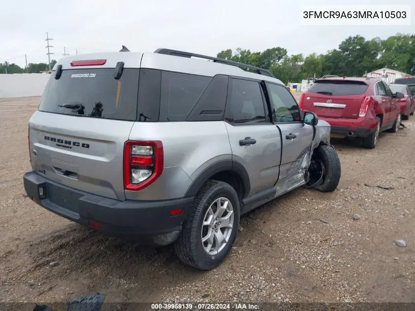 2021 Ford Bronco Sport VIN: 3FMCR9A63MRA10503 Lot: 39959139