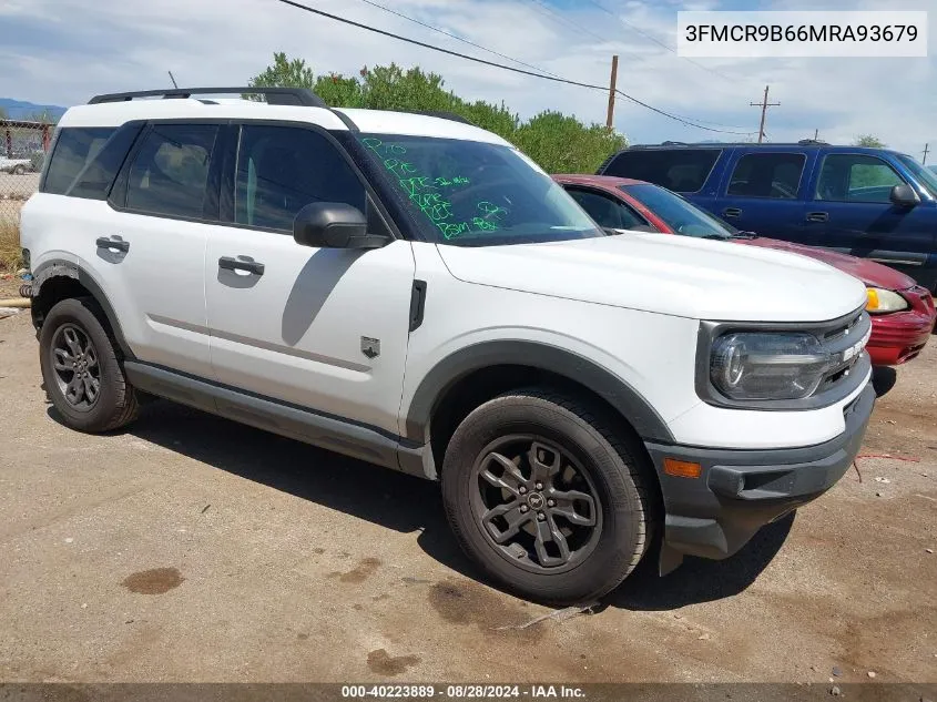 2021 Ford Bronco Sport Big Bend VIN: 3FMCR9B66MRA93679 Lot: 40223889