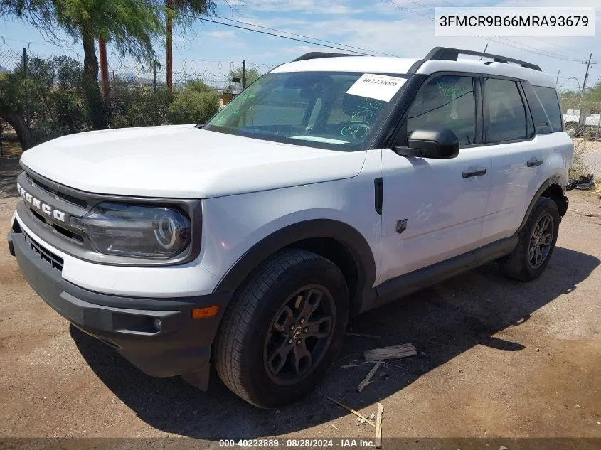 2021 Ford Bronco Sport Big Bend VIN: 3FMCR9B66MRA93679 Lot: 40223889