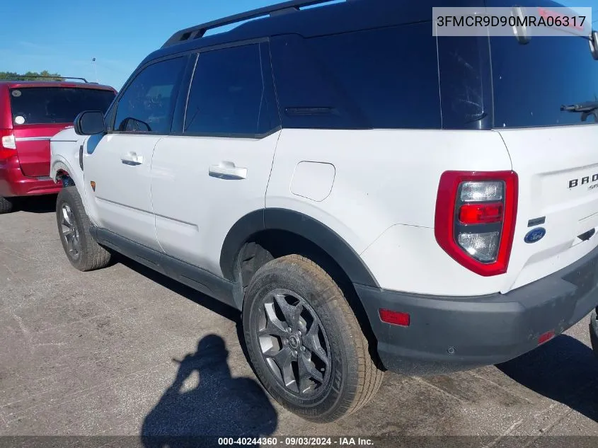 2021 Ford Bronco Sport Badlands VIN: 3FMCR9D90MRA06317 Lot: 40244360