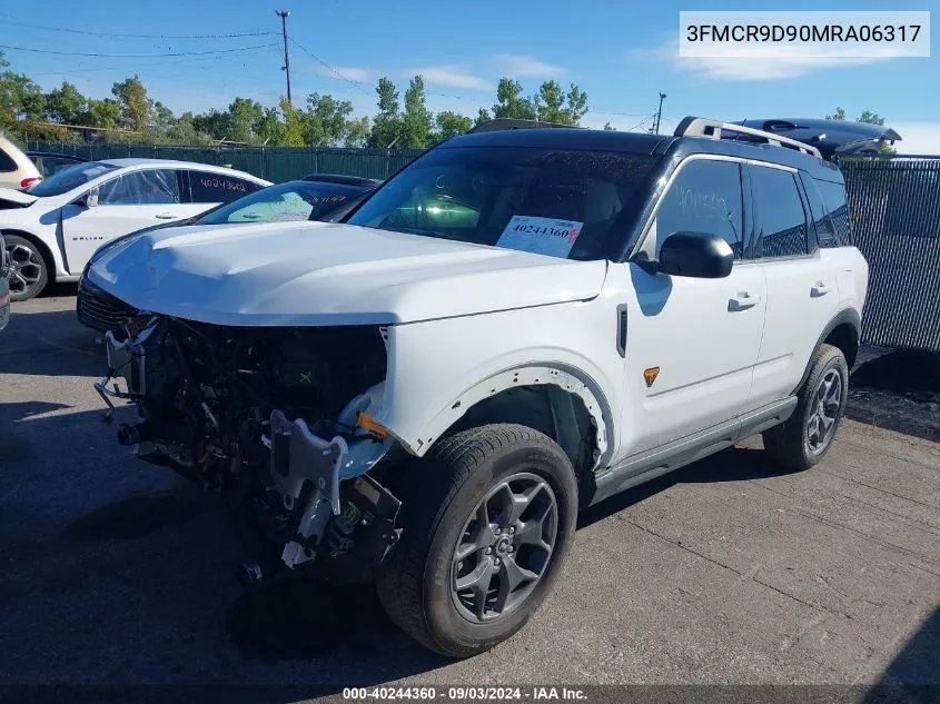 2021 Ford Bronco Sport Badlands VIN: 3FMCR9D90MRA06317 Lot: 40244360