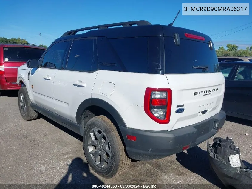 2021 Ford Bronco Sport Badlands VIN: 3FMCR9D90MRA06317 Lot: 40244360