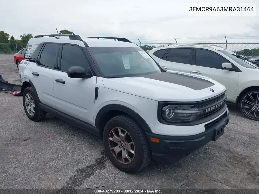 2021 Ford Bronco Sport VIN: 3FMCR9A63MRA31464 Lot: 40279203