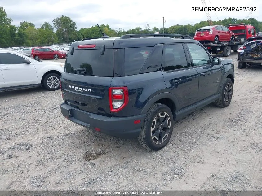 2021 Ford Bronco Sport Outer Banks VIN: 3FMCR9C62MRA92592 Lot: 40289890