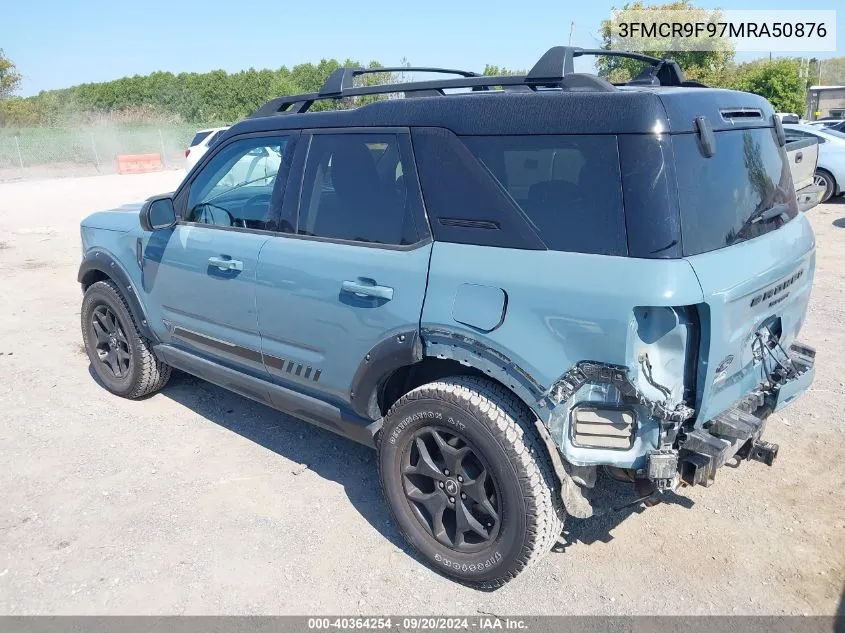 2021 Ford Bronco Sport First Edition VIN: 3FMCR9F97MRA50876 Lot: 40364254