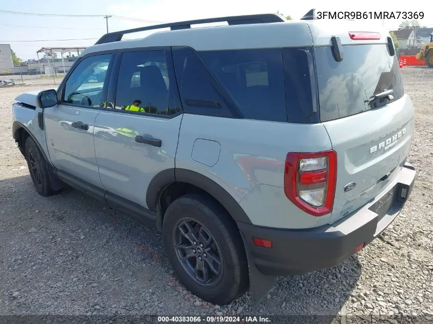 2021 Ford Bronco Sport Big Bend VIN: 3FMCR9B61MRA73369 Lot: 40383066