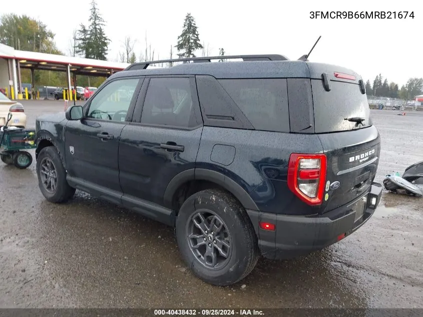 3FMCR9B66MRB21674 2021 Ford Bronco Sport Big Bend