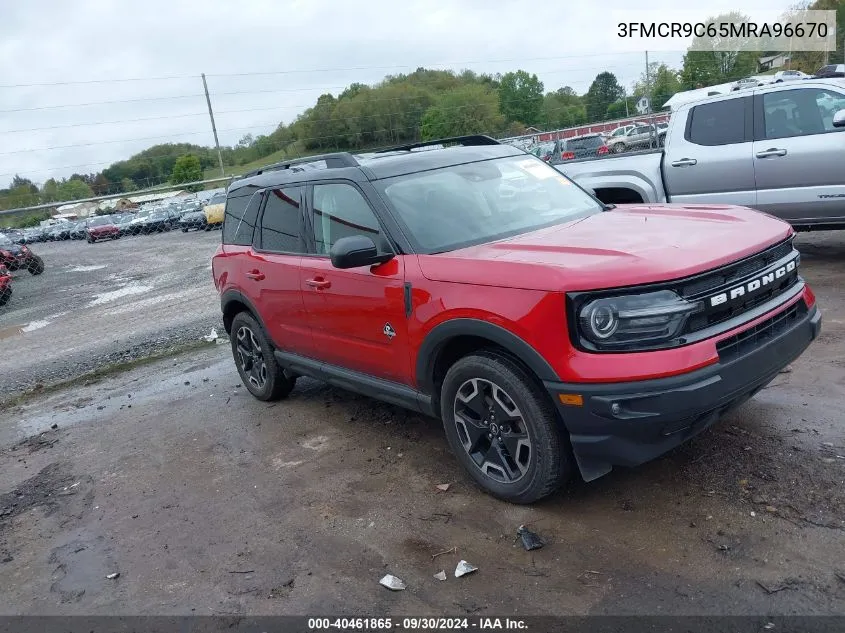 2021 Ford Bronco Sport Outer Banks VIN: 3FMCR9C65MRA96670 Lot: 40461865