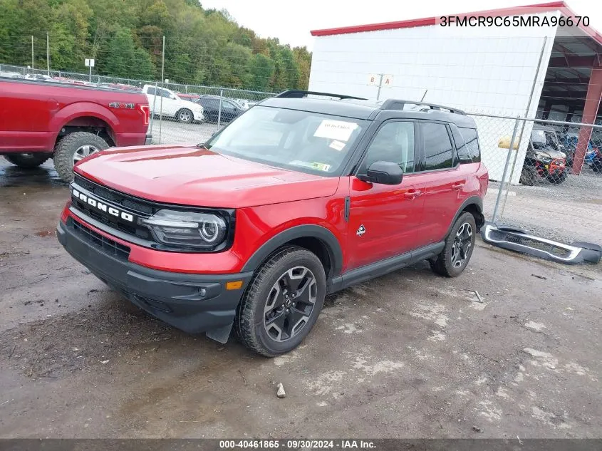 2021 Ford Bronco Sport Outer Banks VIN: 3FMCR9C65MRA96670 Lot: 40461865